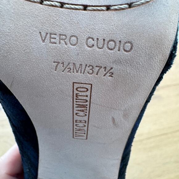 Vince Camuto Britsy Chelsea Floral Brocade Blue Black Ankle Boots Size 7.5 - Picture 8 of 10